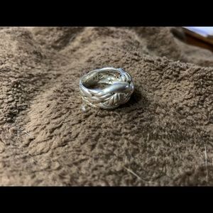 Authentic David Yurman 925 Silver Curb Chain Ring